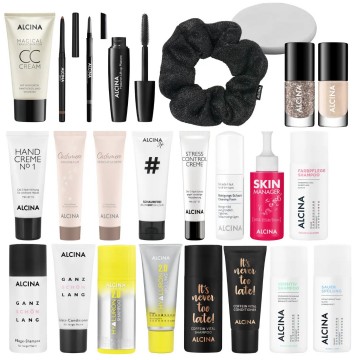 Alcina adventskalender 2024 inhalt produkte hautpflege haare